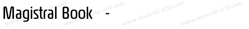 Magistral Book 字体字体转换